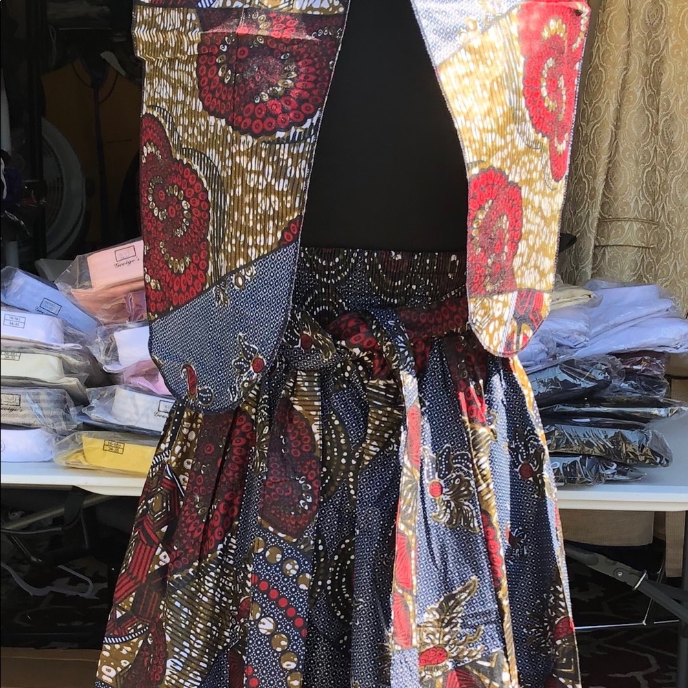 Ladies Wax skirt new with head scarf African